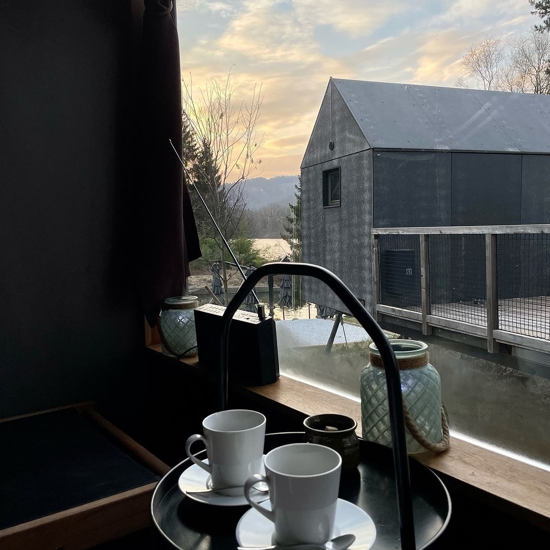 Relax in a serene late afternoon escape amidst nature’s embrace at our panoramic spa in the heart of glamping paradise.🏕️ Savor the moment with a tranquil tea time set-up, where every sip is a symphony of relaxation.🫖☺️

Enjoy!

#chocolatevillagebytheriver #luxuryresort #glampingparadise #teatime #indulging #relaxing #panoramicspa #spatime #perfectmoments #ifeelslovenia #visitmaribor