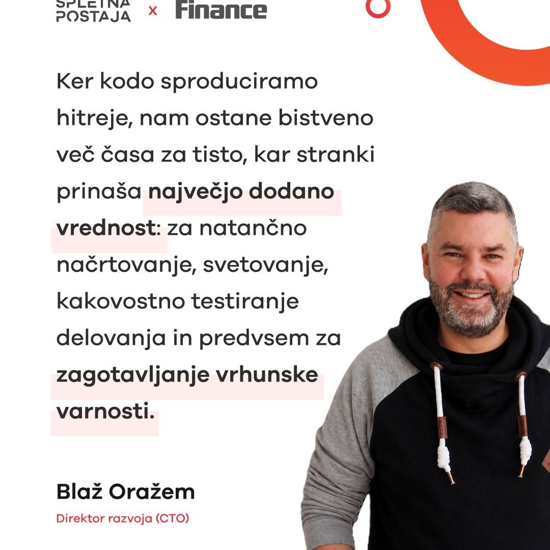 V zadnjem letu je AI naredil ogromen preskok. 🤖

Danes razvijalcem prihrani veliko časa pri pisanju kode, testiranju in iskanju napak. Toda hitrejše pisanje kode še ne pomeni, da bo razvoj kompleksnih poslovnih rešitev avtomatično cenejši. ⚙️

Največji del vrednosti namreč še vedno predstavljajo:
• razumevanje poslovnih procesov,
• načrtovanje arhitekture,
• integracije z drugimi sistemi,
• testiranje,
• zagotavljanje varnosti.

Kot razvojna ekipa AI uporabljamo vsak dan. Ne zato, da bi nadomestil znanje, ampak zato, da nam omogoča več časa za tisto, kar strankam prinaša največjo dodano vrednost. 🚀
Za @finance.si je spregovoril Blaž Oražem I @orazemblaz in delil svoj pogled iz razvojnega zakulisja

#AI #razvoj #php  #programiranje #B2B #spletnaPostaja