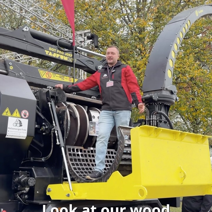 Visiting Interforst? Come take a closer look at our chippers and have a chat with Mathias, our trusted partner who knows them inside out! He’ll be happy to show you what makes them special. 😉  #tajfun #chipper #forestryequipment