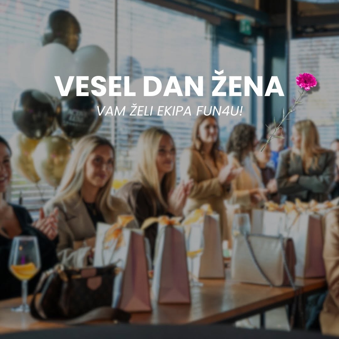 🌸 Dan žena

Nasmehi, pogovori, povezovanje in iskrena energija so razlogi, zakaj ustvarjamo dogodke.

Pri Fun4U verjamemo, da je vsak dogodek priložnost za ustvarjanje doživetja. Z idejo, premišljeno organizacijo in pravo atmosfero poskrbimo, da se ljudje počutijo sproščeno, povezano in vključeno.

✨ Naj bodo dogodki prostor, kjer se praznuje energija, povezanost in navdih.

Srečen dan žena vsem izjemnim ženskam. 💐